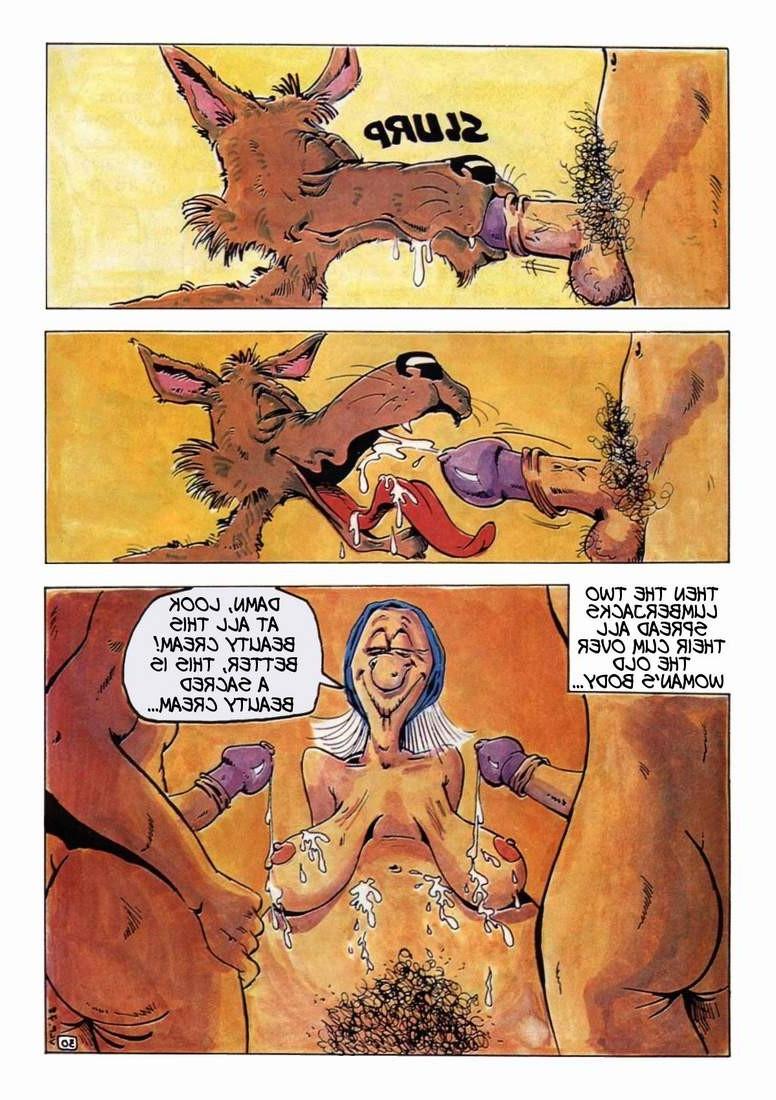 9P Comics of big red riding hood  and her grandmother have sex