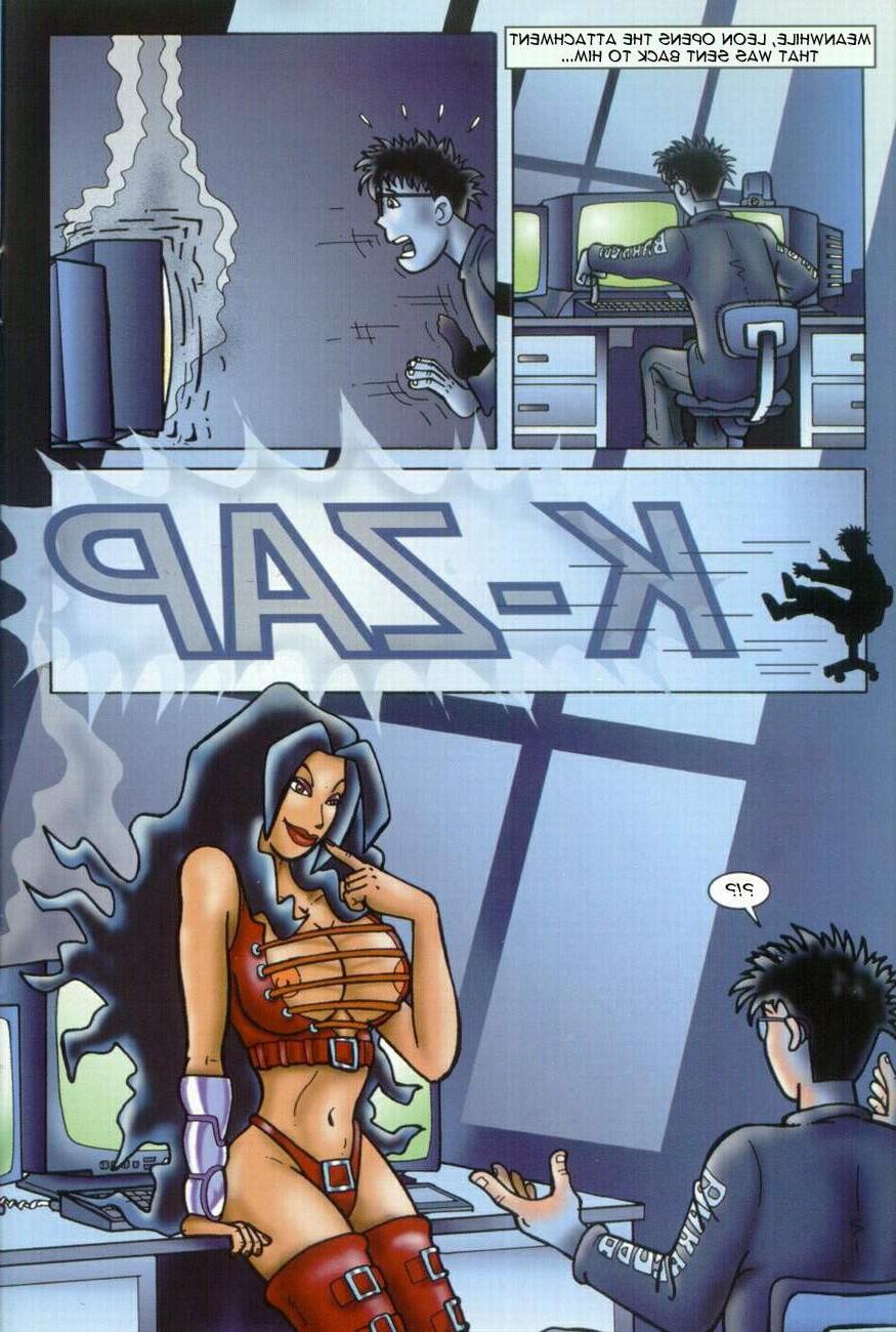 9P Anime comics of babe adventure in computer game