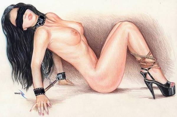 15P bizarre lesbian fetish sex and bondage pain art and drawings