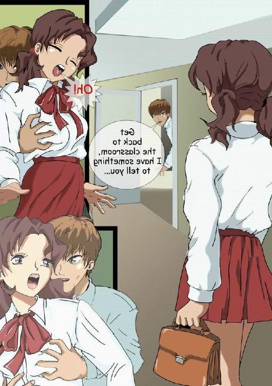 16P Horny schoolgirl playing with pussy and fucking her teacher