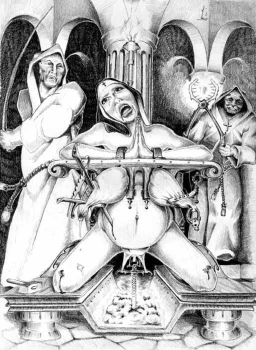15P bizarre painful female sexual bondage and fetish artworks