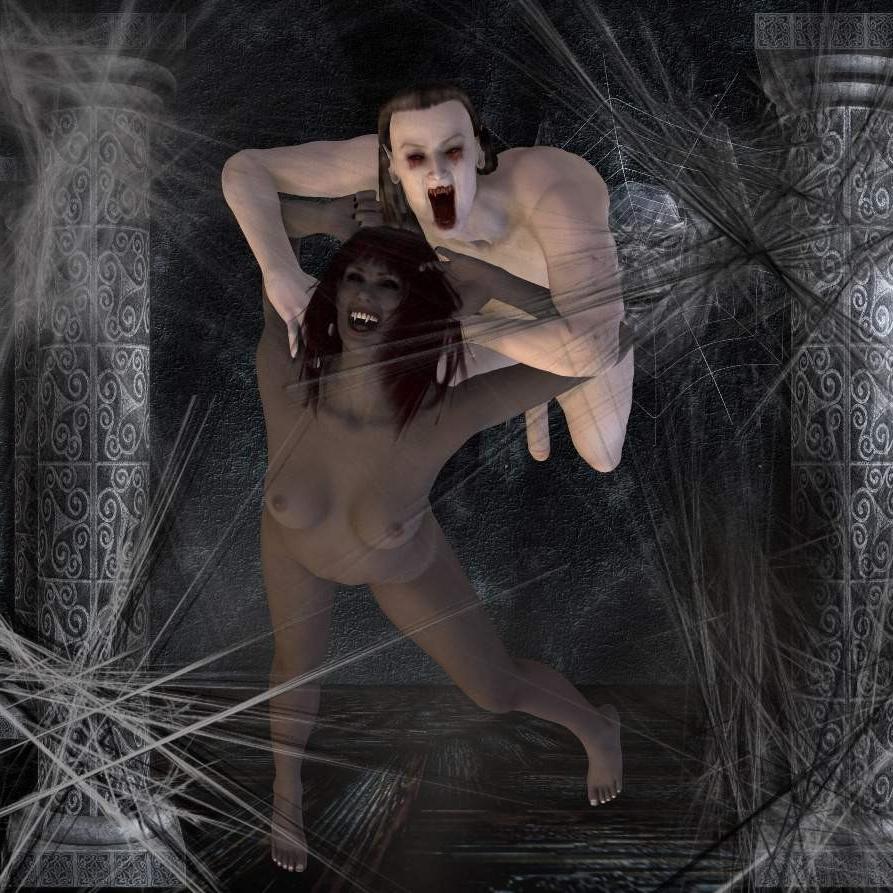 15P classic female bondage art and evil painful horror drawings
