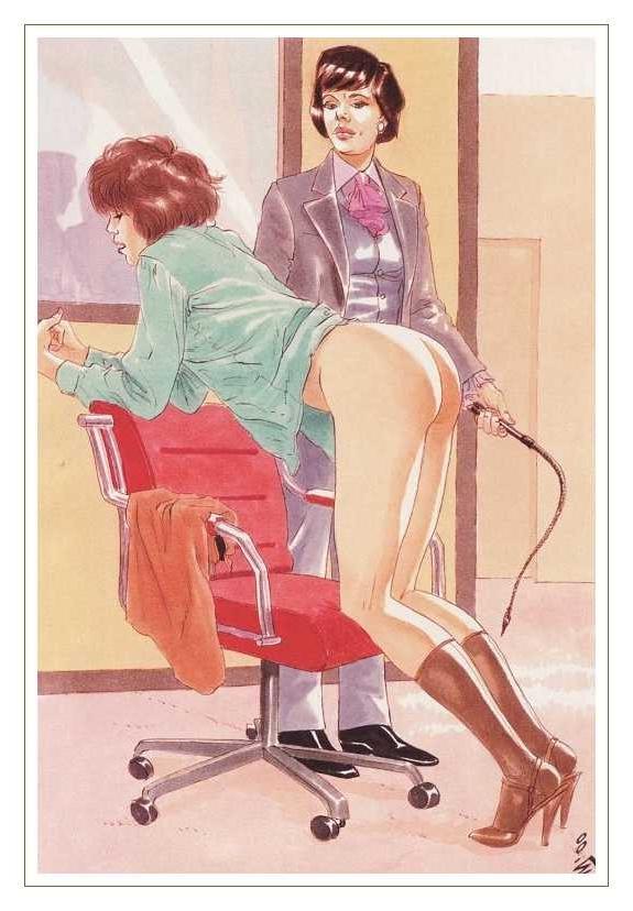 15P hard painful female spanking artworks and evil drawings