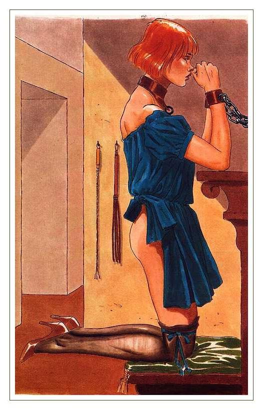 15P hard painful female spanking artworks and evil drawings