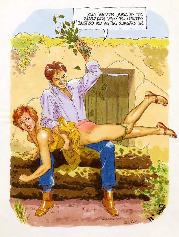15P hard painful female spanking artworks and evil drawings
