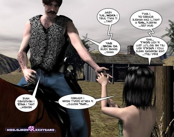 16P Horny small tit girl fucking saddle on the horse