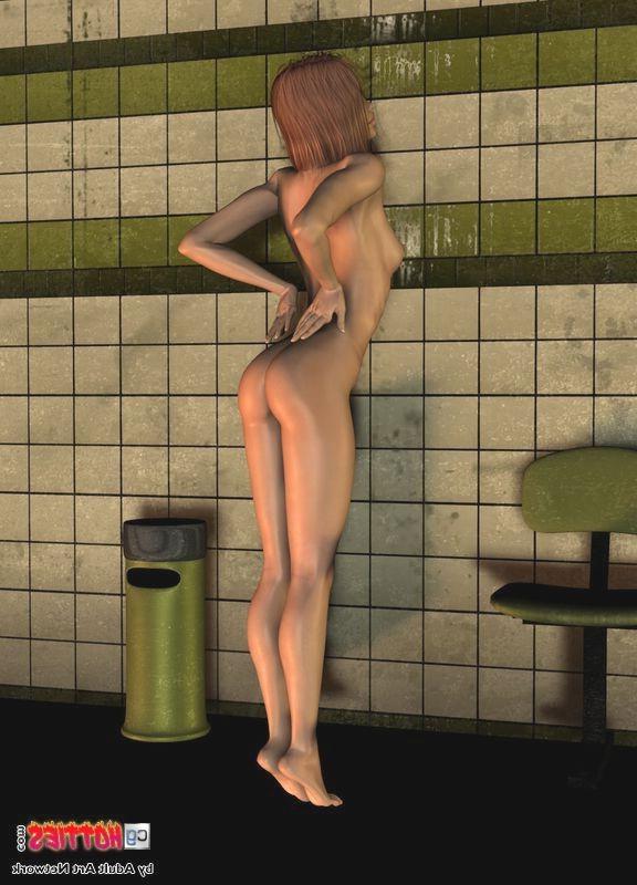 16P Anime girl with small tits and shaved pussy posing nude