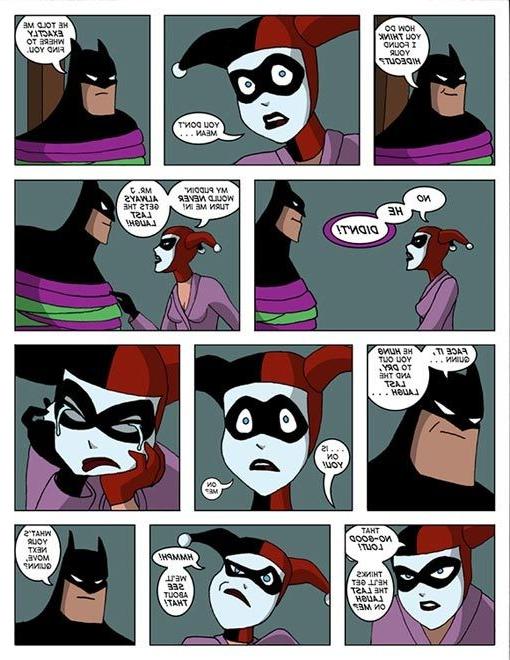 12P Harley Quinn mit steifen Nippeln fühlt sich gefesselt, Alfred