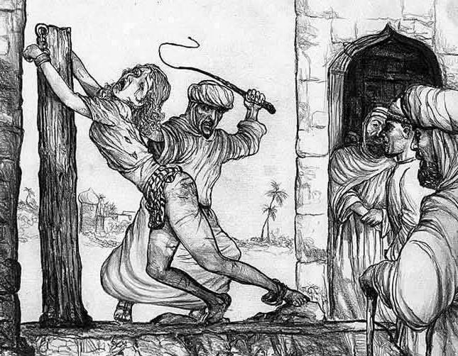 15P whipped and beaten horrible bdsm art