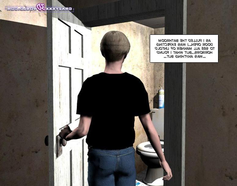 16P Ebony girl  white guy with big cock in a bathroom