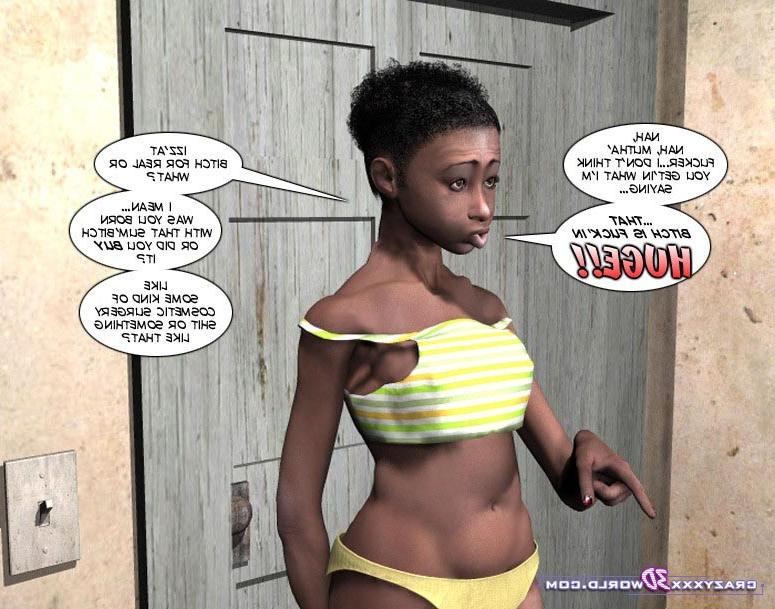 16P Ebony girl  white guy with big cock in a bathroom