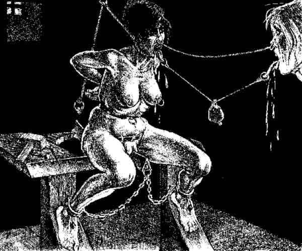 15P screaming women in medieval torture