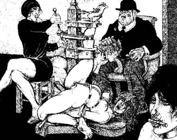 15P screaming women in medieval torture