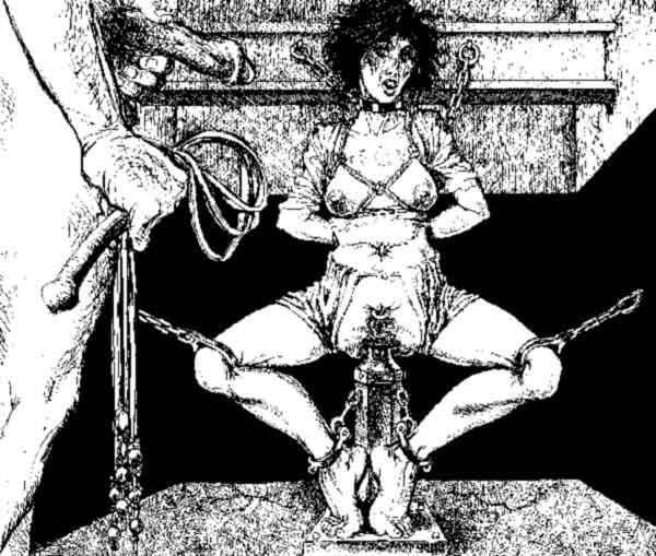 15P screaming women in medieval torture