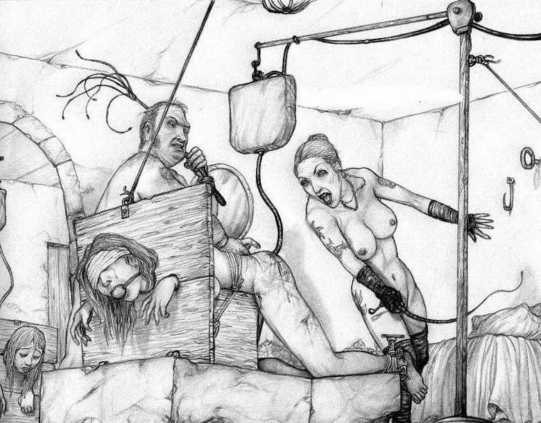 15P extremely evil female horror pain artwork