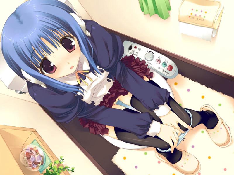 20P Little petite anime schoolgirls in short skirts and high socks