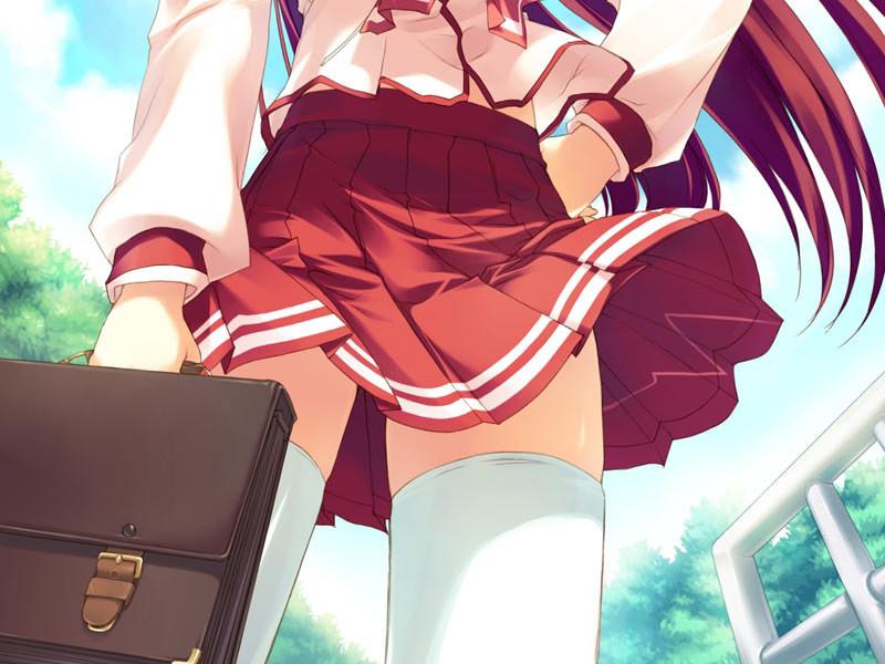 20P Little petite anime schoolgirls in short skirts and high socks