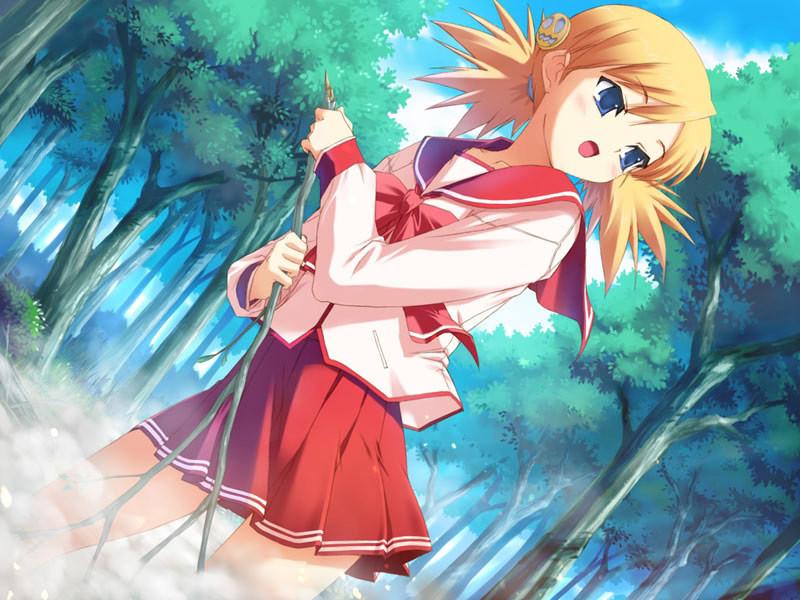 20P Little petite anime schoolgirls in short skirts and high socks