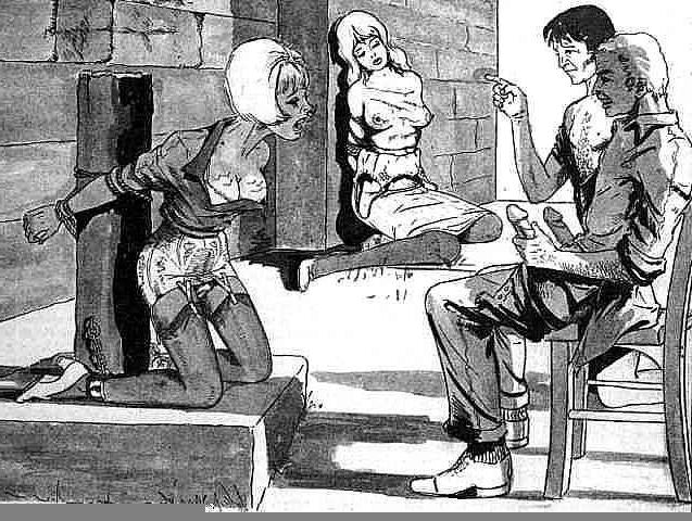 15P vintage painful bdsm art by demented demon