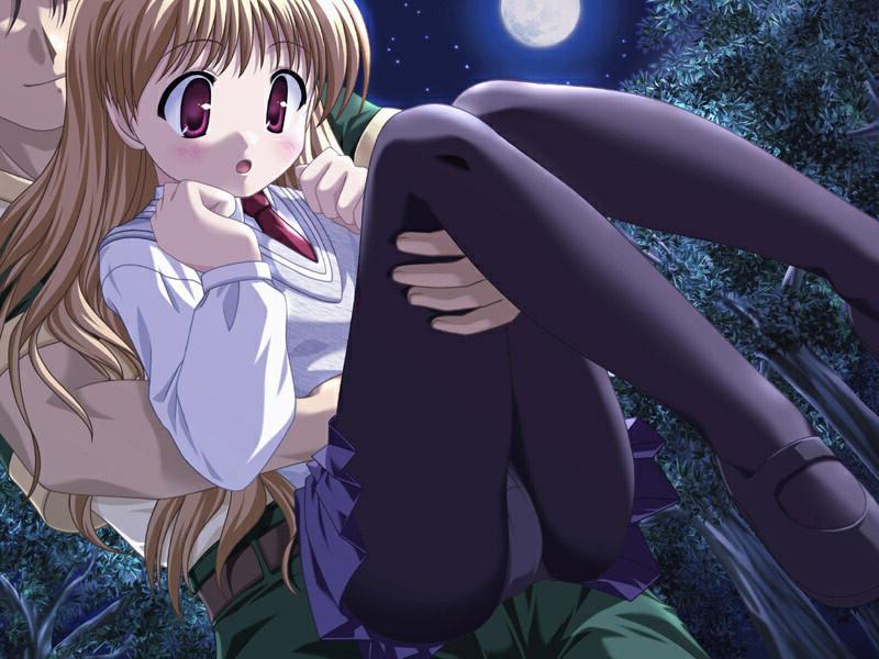 18P Blonde little hentai princess with a blue dress and small tits