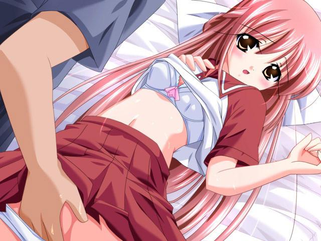 20P Tiny little anime cutie in white panties taking it up the ass
