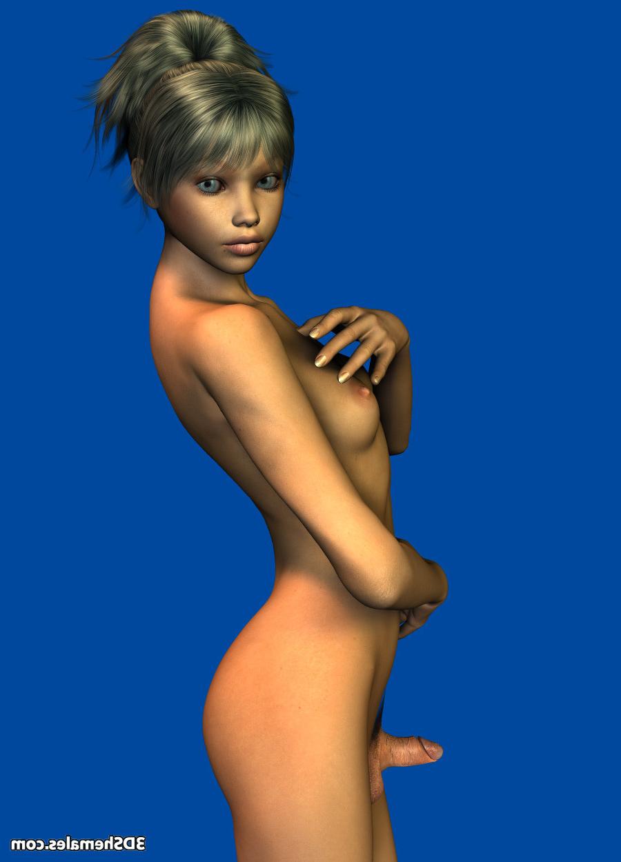 16P Toon dickgirl with small cock