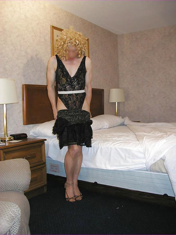 25P Crossdresser in a hotel room
