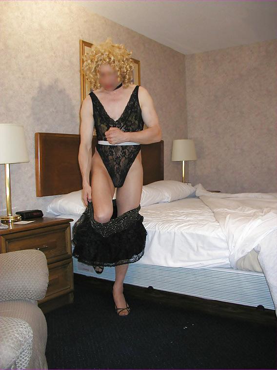 25P Crossdresser in a hotel room