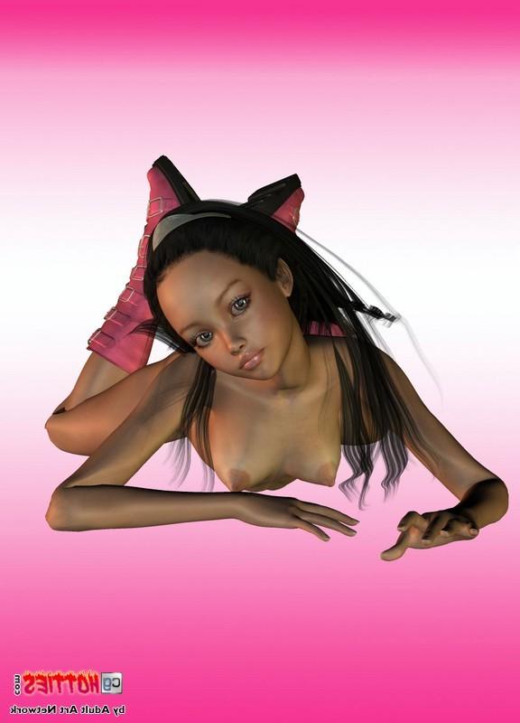 16P Gorgeous anime teen with small perky tits posing nude