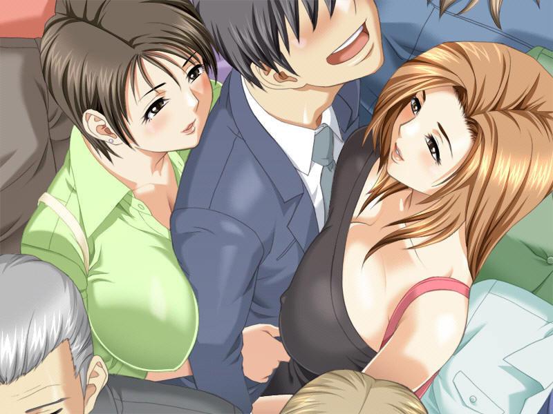20P Two lonely anime milfs with super big titties love sex