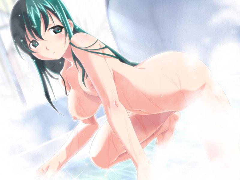 18P Nerdy big titty anime maid on the toilet and taking a hot bath