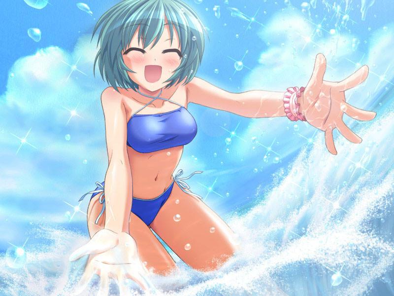 19P Bunch of anime college girls hit the beach for some hot sex
