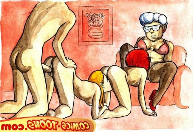 14P Cartoon porn adult comics about fucking at university