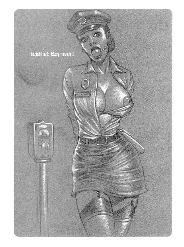 15P vintage female erotic bondage drawings