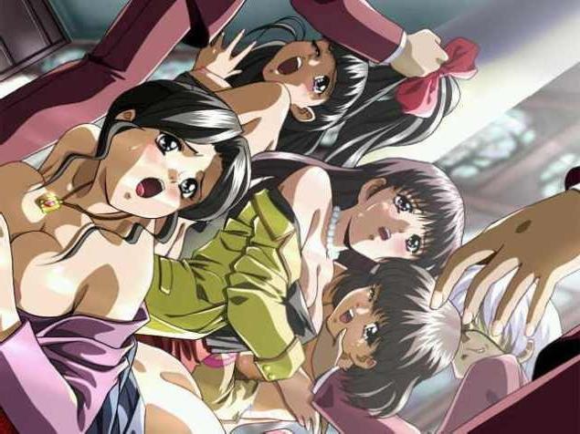 15P Anime girls get rough sex