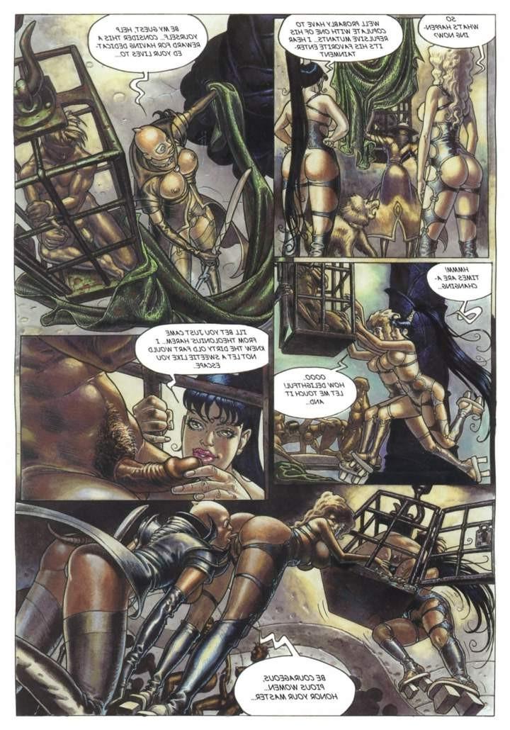 15P giant breast dungeon bondage comic