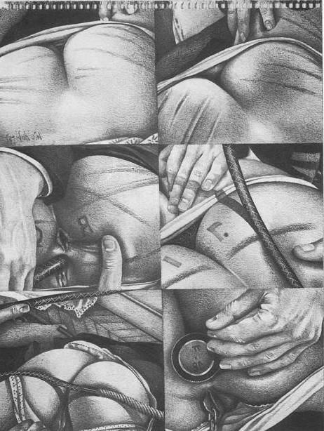 15P sexual submission bizarre bdsm drawings