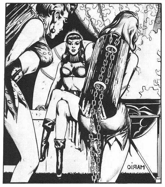 15P busty women in classic bondage artworks