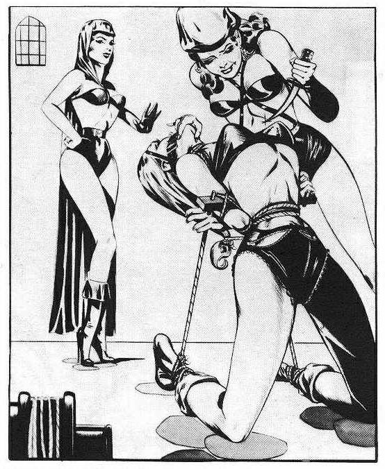 15P busty women in classic bondage artworks