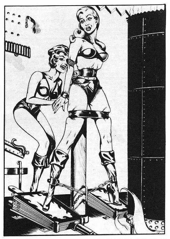 15P busty women in classic bondage artworks