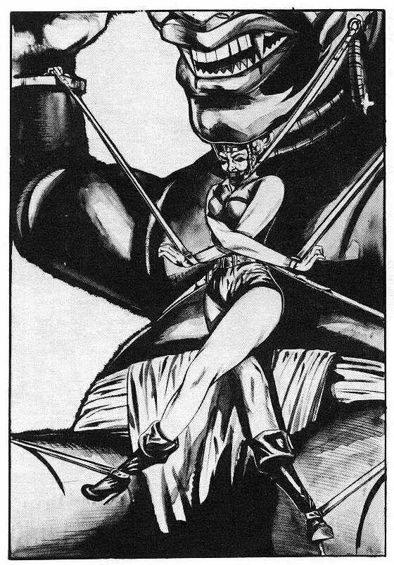 15P busty women in classic bondage artworks