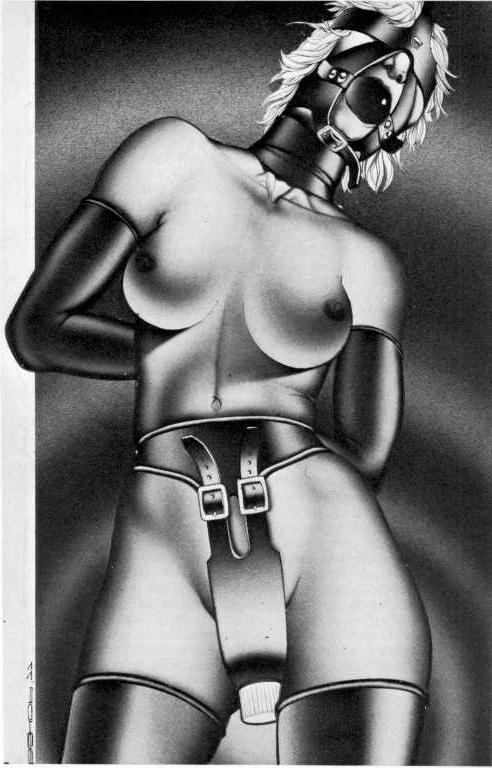 15P vintage bondage drawings of beautiful women