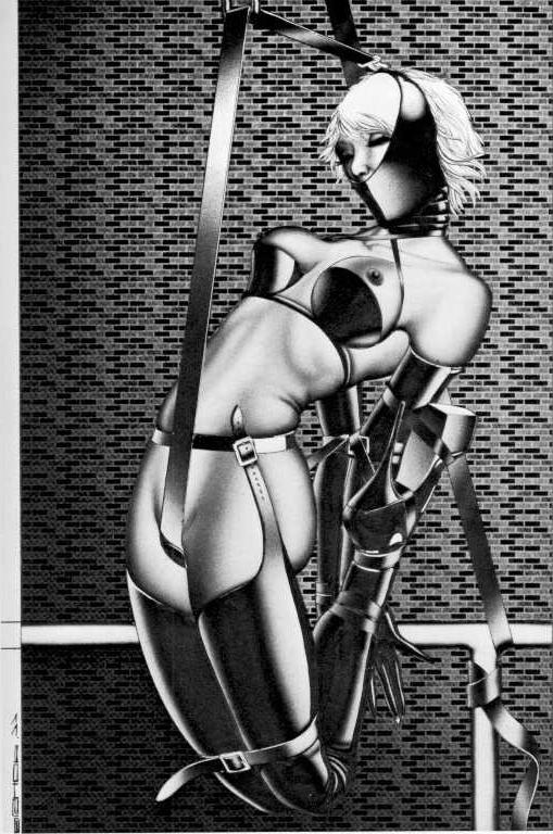 15P vintage bondage drawings of beautiful women