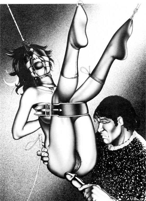 15P vintage bondage drawings of beautiful women