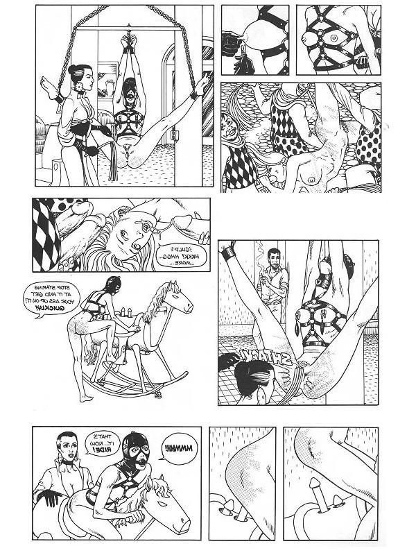 15P illustrated sexual bdsm of female slave