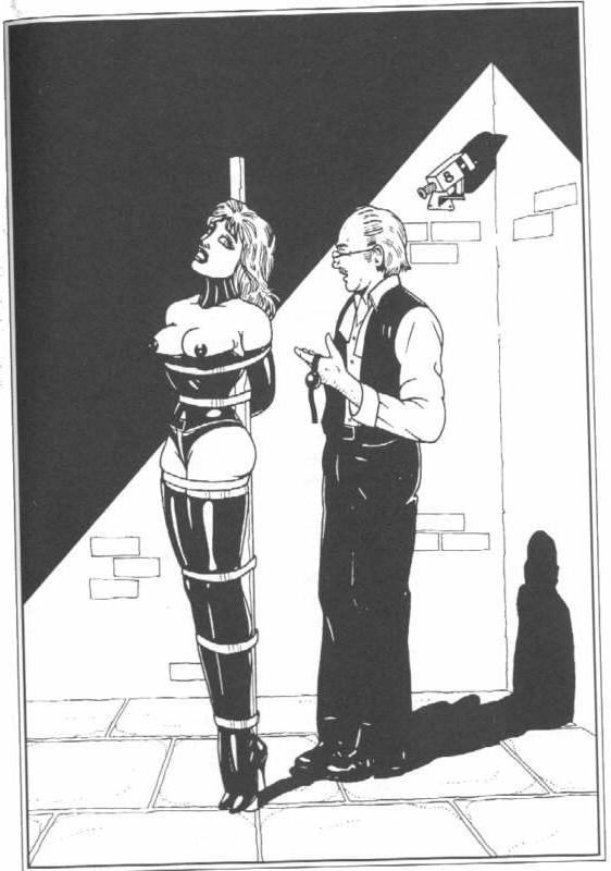 15P classic female bondage art drawings