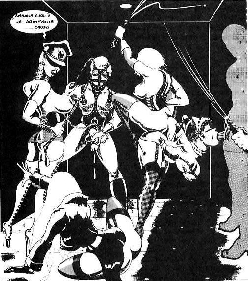 15P hard leather and chain bdsm drawings