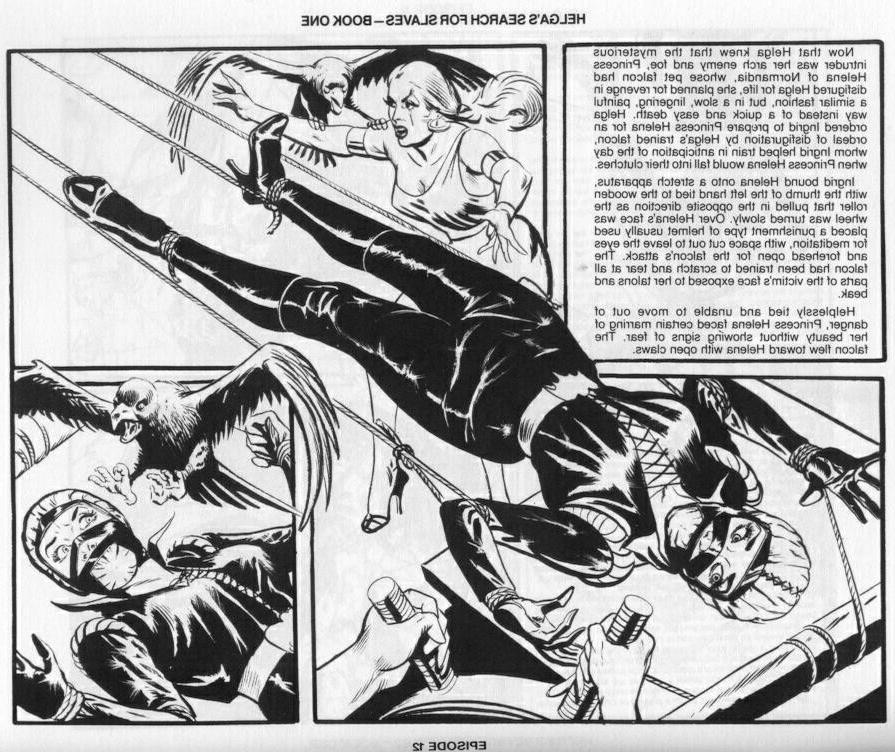 15P vintage women in hard bondage comic