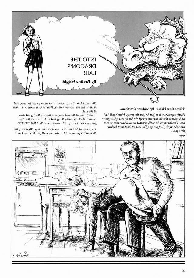 15P classic female hard spanking drawings