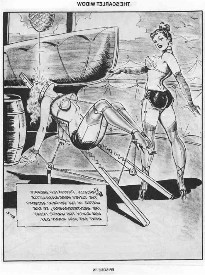15P vintage evil lesbian bondage comic